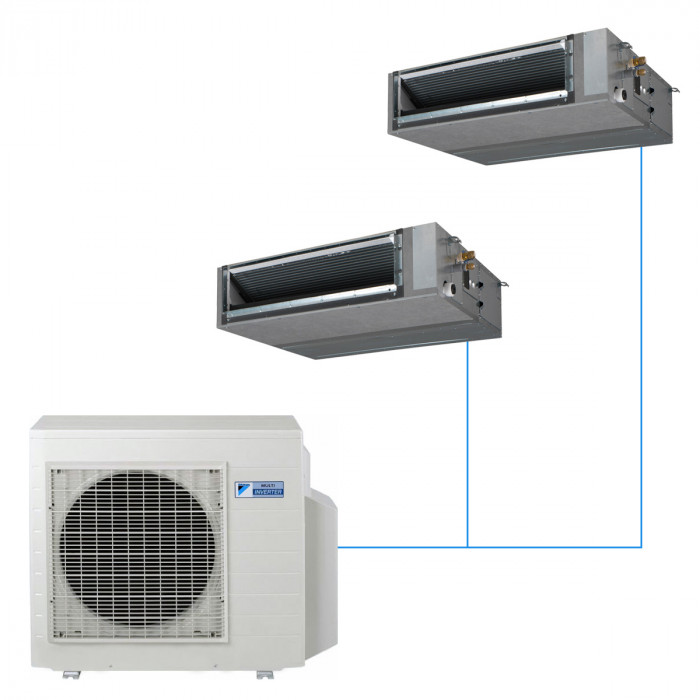 Канальная средненапорная мульти-сплит-система Daikin FBA на 2 комнаты