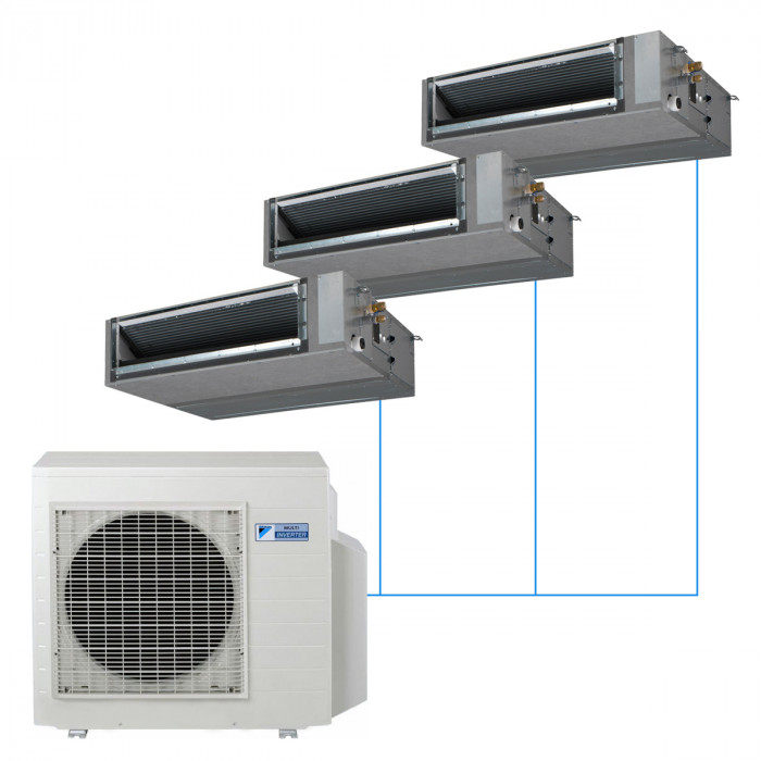 Канальная средненапорная мульти-сплит-система Daikin FBA на 3 комнаты