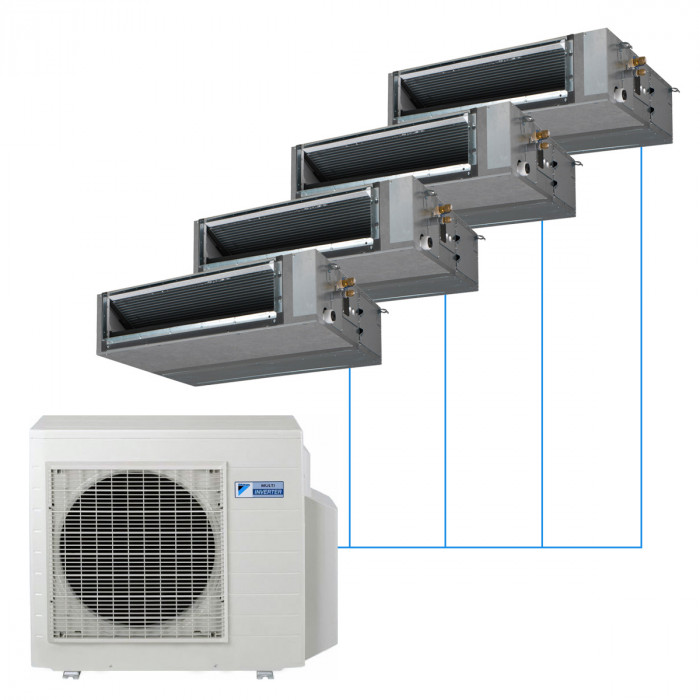 Канальная средненапорная мульти-сплит-система Daikin FBA на 4 комнаты