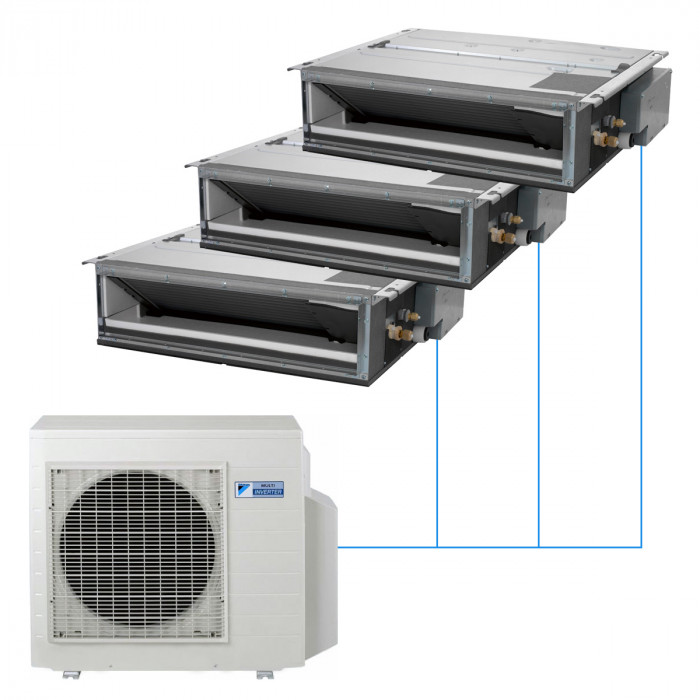 Канальная низконапорная мульти-сплит-система Daikin FDXM на 3 комнаты