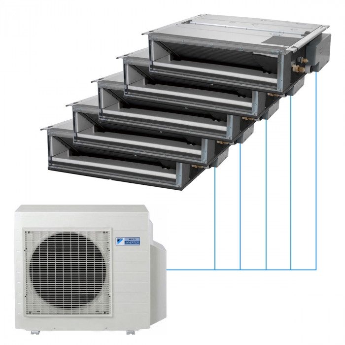 Канальная низконапорная мульти-сплит-система Daikin FDXM на 5 комнат