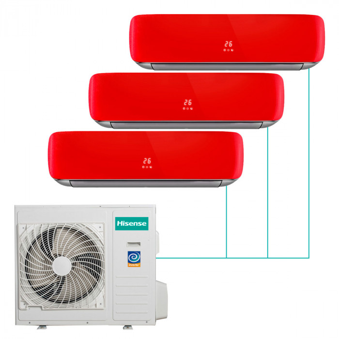 Мульти-сплит-система Hisense Premium Red Fm Dc Inverter R32 на 3 комнаты
