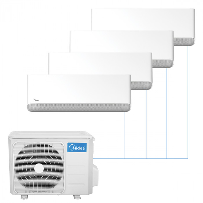 Настенная мульти-сплит-система Midea Breezeless E на 4 комнаты