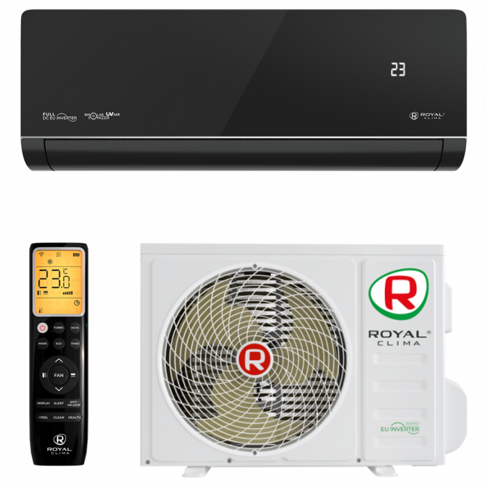 Инверторный кондиционер черного цвета Royal Clima RCI-RSN75HN
