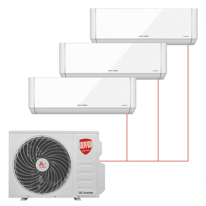 Настенная сплит-система Royal Thermo Barocco DC White на 3 комнаты